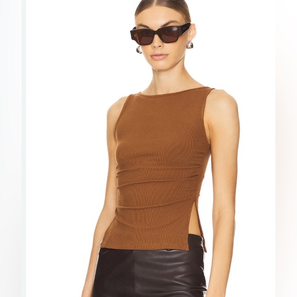 ALL THE WAYS size XS Jessica Top in Brown - Picture 1 of 9